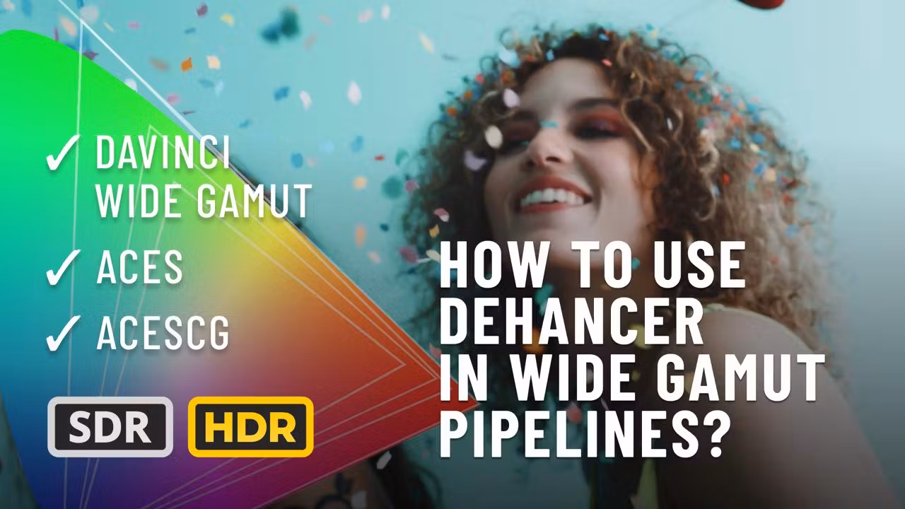 How to use Dehancer in wide gamut environments and color pipelines | Full tutorial (HDR)