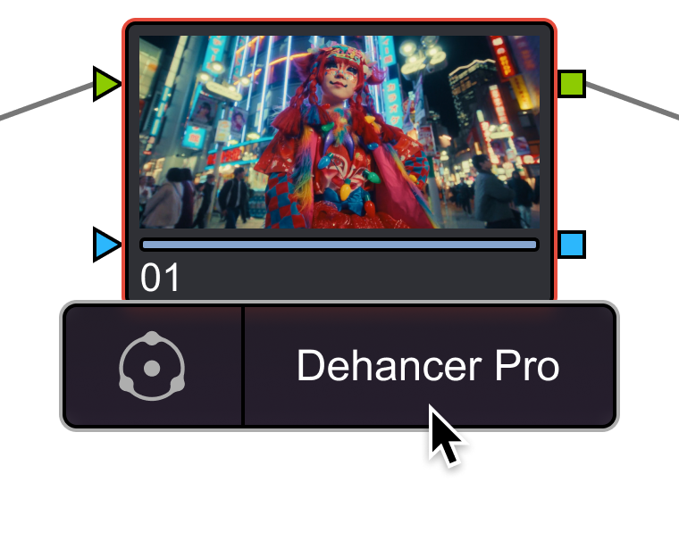 Applying Dehancer Pro as a node in DaVinci Resolve's color grading workflow